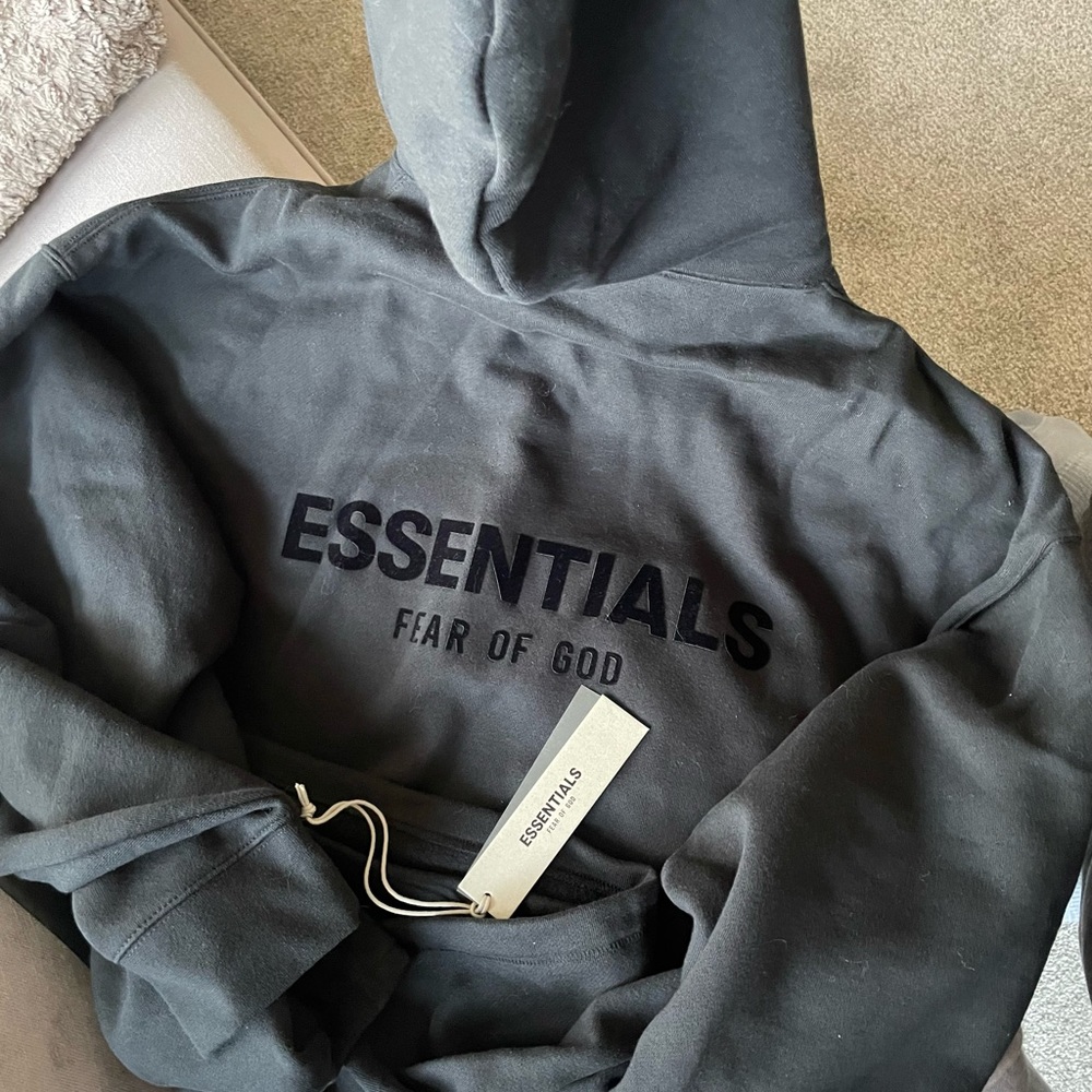 Essentials Black Hoodie size Large